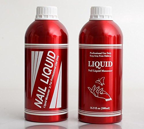 Empty Nail Liquid Thick-Walled Aluminum Bottle 16 oz Shiny Red (pack of 2)