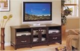 TV Stand With Glass Doors And CD Drawers