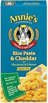 Annie's Homegrown Gluten-Free Rice Pasta & Cheddar Mac & Cheese, 6-Ounce Boxes (Pack of 12)