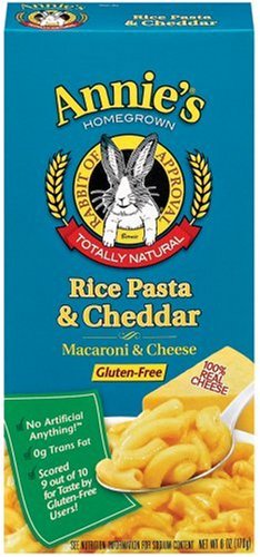Annie's Homegrown Gluten-Free Rice Pasta & Cheddar Mac & Cheese, 6-Ounce Boxes (Pack of 12)