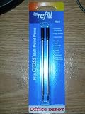 Office Depot Cross Ball Point Pen Refills Black Fine Point Refills 2 Pack