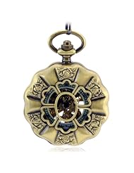 Tirio Steampunk Rose Pocket Watch Chain Mechanical Hand Wind Full Hunter Value Qualit with gift box