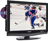 Sharp LC22DV27UT 22-Inch LCD HDTV with Built-In DVD Player, Black