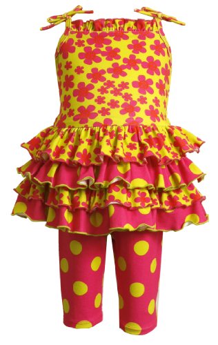 Bonnie Baby Capri Set With Multi Tiered Top