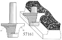 Amana 57161 Undermount Bowl Router Bits, Roundover - 1/2" - 3/4" Countertop Thickness
