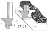 Amana 57161 Undermount Bowl Router Bits, Roundover - 1/2 - 3/4 Countertop Thickness