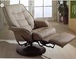 Leatherette Bone Cushion Recliner by Coaster Furniture