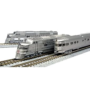 Train Miniature N Kato - EMD E5A + Silver Zephyr - Échelle N - Avec 5 Wagons