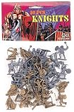 Knights: 40 Gold and Silver Plastic Toy 48mm Medieval Figures ~ 1/35th Scale