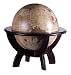 11" Vintage-Style Table Top Globe with Dark Wooden Stand