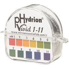 Micro Essential Lab Polystyrene Hydrion Vivid pH Test Paper Dispenser, Double Roll