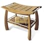 New Grade A Teak Shower / Bath Room / Pool Bench with Shelf