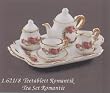 Reutter Porcelain Miniature Roseband Tea Setting