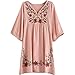 Ashir Aley V Neck Mexican Embroidered Peasant Womens Dressy Tops Blouses