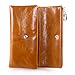 AINIMOER Women Long Leather Wallet Zipper Large Capacity Clutch Phone Holder Purse