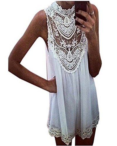ZANZEA Women's Celeb Lace Chiffon Party Evening Summer Ladies Short Beach Dress
