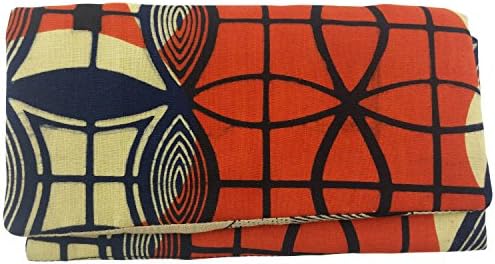 African Kitenge Fabric Tri-Fold Womens Multi-Colored Wallet (Hand Made in Uganda)