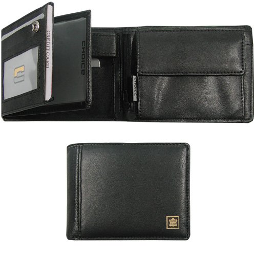 Scheintasche, Geldb&ouml;rse, Geldtasche, schwarz, Lammnappa