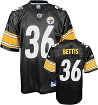 Jerome Bettis Black Reebok NFL Replica Pittsburgh Steelers Jersey