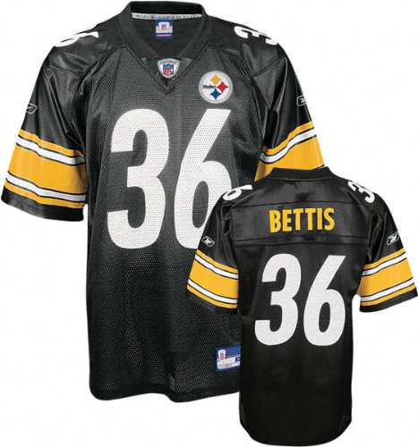 Jerome Bettis Black Reebok Steelers Jersey