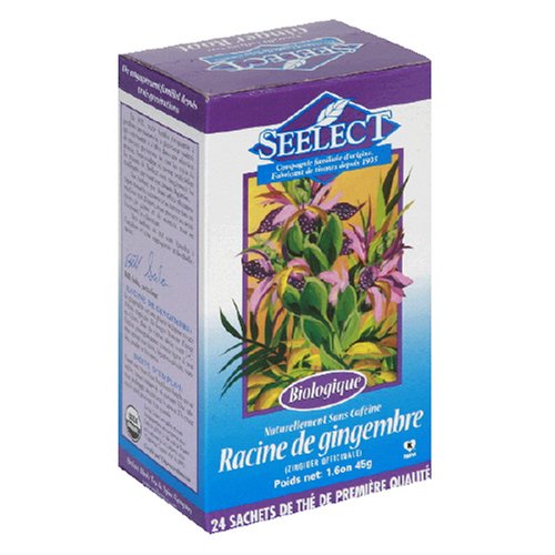 Seelect Organic Tea, Tea Bags, Ginger Root, 24-Count Box (Pack of 3) by Seelect