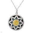 Necklace With 1.00ctw Genuine , Diamonds and Onyx Well Made in 925 Sterling silver. Total item weight 14.5g Length 18in