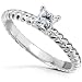 1/4ct TW Princess Diamond Solitaire Engagement Ring in 14kt Gold