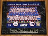 NEW YORK GIANTS SUPER BOWL XLVI CHAMPIONS TEAM SITDOWN COLOR PHOTO COLLECTOR PLAQUE