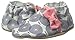 Robeez Petal Pop Crib Shoe (Infant), Grey/Sorbet, 6-12 Months M US Infant
