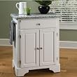 Home Styles 9003-0023 Gray Granite Top on White Premier Create A Cart Cabinet