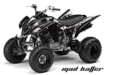 AMR Racing Yamaha Raptor 350 ATV Quad Graphic Kit - Madhatter: Black, White