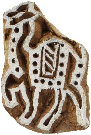 Handmade Wooden Block Hand Carved Camel Design Fabric Printing Stamp India Art