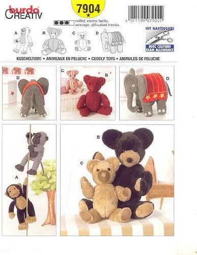 Schnittmuster Burda 7904 Kuscheltier