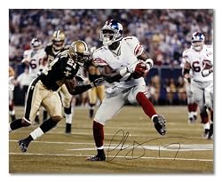 Plaxico Burress Signed Action Giants 16x20