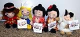 Rare Disney It's a Small World Set of 5 Plush Bean Bag Dolls Including It's a Small World China Doll, It's a Small World Japan Girl, It's a Small World Alaska Boy, It's a Small World England Boy, It's a Small World Holland Girl Mint with Tags