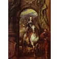 Van Dyck, Sir Anthony - Equestrian Portrait of Charles I, King of England with Seignior de St. Antoine. Hand Painted Reproduction Oil on canvas - size 20x24 framed