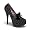 Bordello By Pleaser Women's Teeze-01 Platform Pump,Black Satin Pinstripe Patent,8 M US