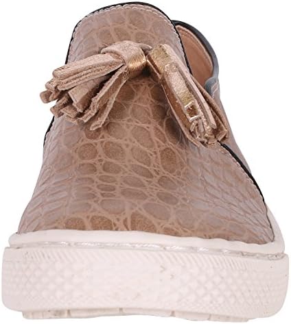 MCnelly's Faux Crocodile & Patent Leather Tassel Comfy Slip-on Sneakers Shoes (shoes-034-1-240)