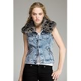 Diesel Chefury Fur Collar Denim Vest by Diesel