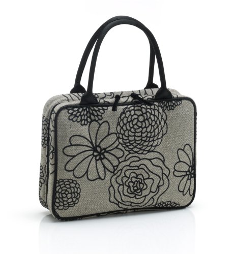 Modern Floral Print Clam Cosmetics Bag