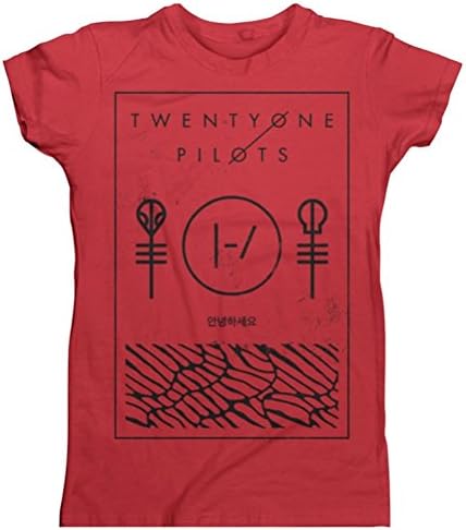 Twenty One Pilots Red Scale Print T-Shirts (Asia X-Large , Red)