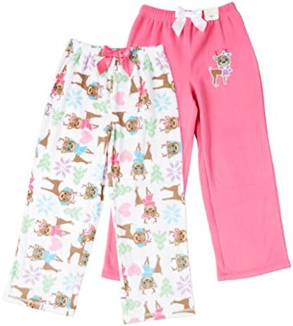 St. Eve Girls' Sleep Pant, 2-pack (Size 12, Reindeer)