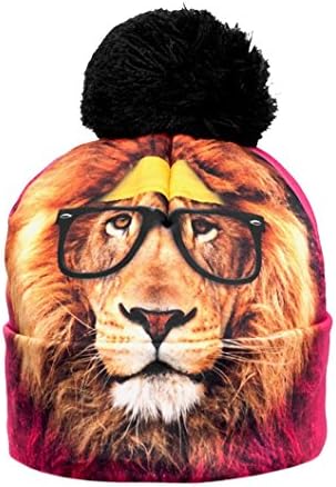 Madinidia Unisex Hip Hop Tiger Sweater Caps Beanie Swag 3D Galaxy Women Hats