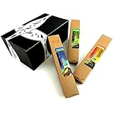 Amella Vegan 72% Dark Chocolate Caramels 3-Flavor Variety: One 2.8 oz Package Each of Gray Sea Salt, Coconut Almond, and Habanero Pink Salt in a Gift Box (3 Items Total)