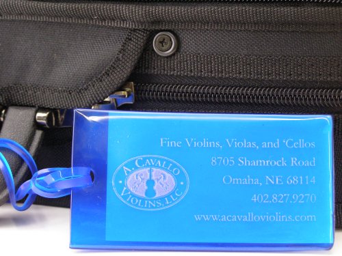 Blue Case ID tag by A. Cavallo Violins, LLC
