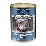 Blue Buffalo Wilderness Grain Free Canned Dog Food, Turkey and Chicken Recipe (Pack of 12.5 12-Ounce Cans)