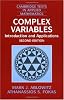 Complex Variables: Introduction and Applications (Cambridge Texts in Applied Mathematics)