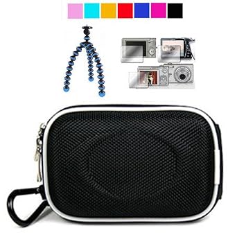 Camcorder Case for Panasonic TA1 Ultrathin HD Pocket Camcorder with Screen Protector and a 6 inch Blue Tripod for Panasonic TA-1