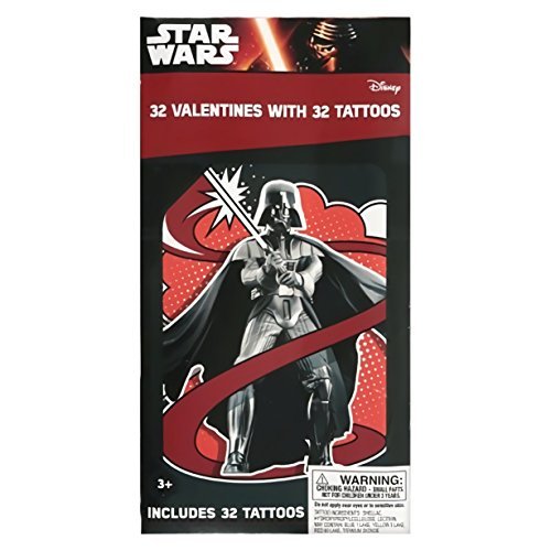 Star Wars Classic Valentine's Day Exchange Cards with Tattoos - 32ct