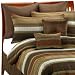 8 PC RICH CHENILLE BED IN A BAG COMFORTER SET IN EARTHEN COLORS CHOCOLATE BROWN